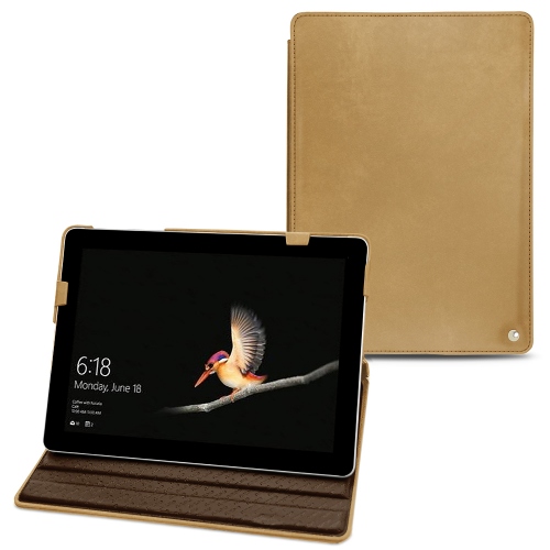 Lederschutzhülle Microsoft Surface GoSable vintage ( Pantone #9b7340 ) 