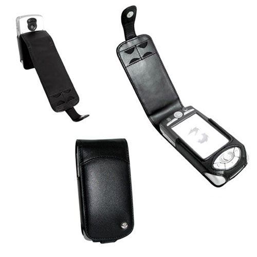 Leather case Motorola A1000  - Noir ( Nappa - Black ) 