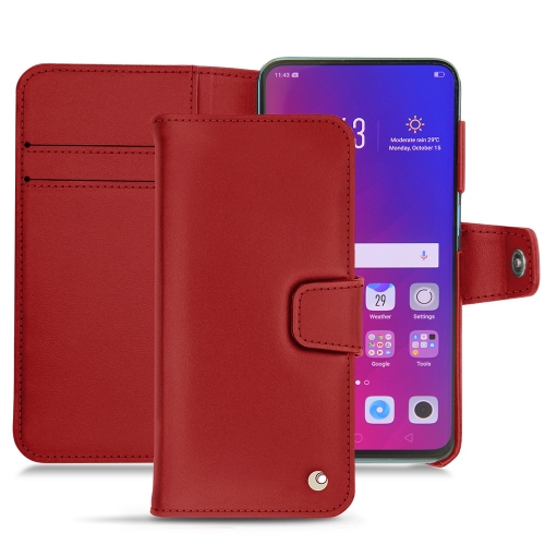 Lederschutzhülle Oppo Find XRouge ( Nappa - Pantone #d50032 ) 