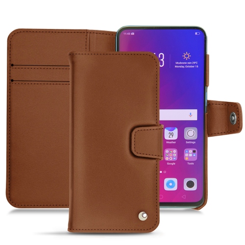 Capa em pele Oppo Find XMarron ( Nappa - Pantone #8B4720 ) 