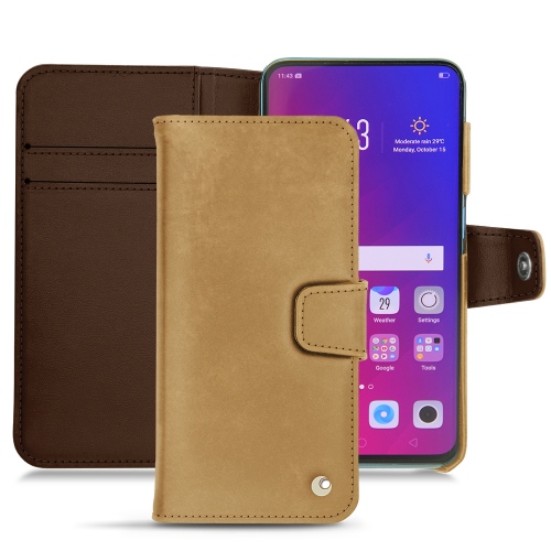 Oppo Find X leather cases and coversSable vintage ( Pantone #9b7340 ) 