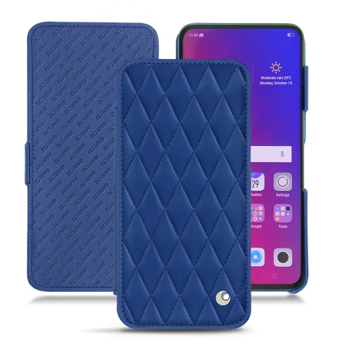 Custodia in pelle Oppo Find XBleu océan - Couture ( Nappa - Pantone #15458a) 