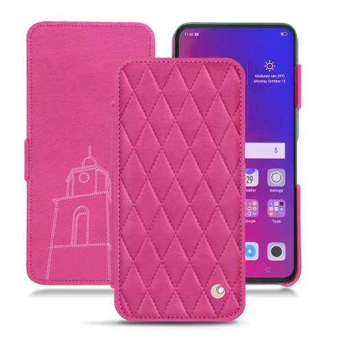 가죽 커버 Oppo Find XRose BB - Couture ( Pantone #DB599F )