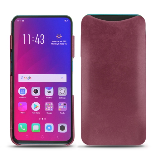 硬质真皮保护套 Oppo Find XPrune vintage ( Pantone #612434 ) 