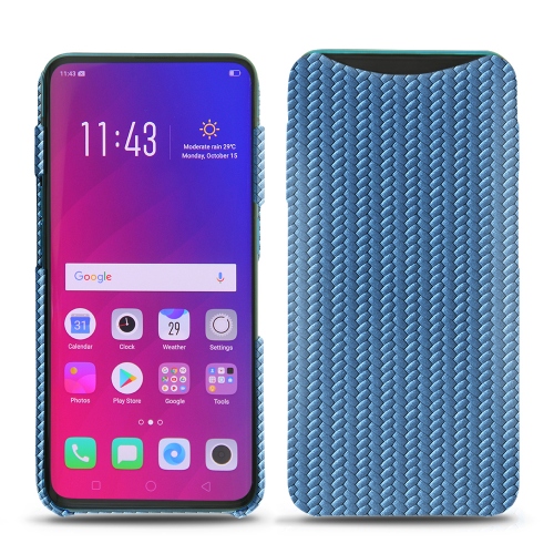 Funda de piel Oppo Find XAbaca ishia ( Pantone #395775 ) 