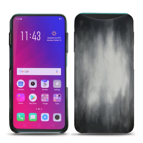 Funda de piel Oppo Find XGris Patine