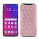 Coque cuir Oppo Find X - Rose - Couture ( Nappa - Pantone 2365C ) 