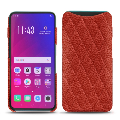Capa em pele Oppo Find XPapaye - Couture ( Pantone #b54317 ) 