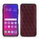 Coque cuir Oppo Find X - Lie de vin - Couture ( Pantone 5115C ) 