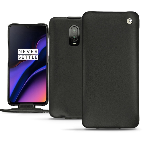 OnePlus 6T leather case - Noir ( Nappa - Black ) 