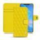 Housse cuir Huawei Mate 20 Pro - Jaune fluo - Couture