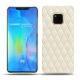 Capa em pele Huawei Mate 20 Pro - Blanc - Couture ( Bologna - White ) 