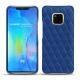 Huawei Mate 20 Pro leather cover - Bleu océan - Couture ( Nappa - Pantone 293C ) 