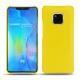 Coque cuir Huawei Mate 20 Pro - Jaune fluo