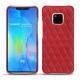 Huawei Mate 20 Pro leather cover - Rouge troupelenc - Couture