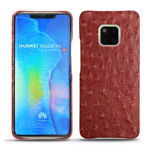Custodia in pelle Huawei Mate 20 ProAutruche ciliegia ( Pantone #a4343a ) 