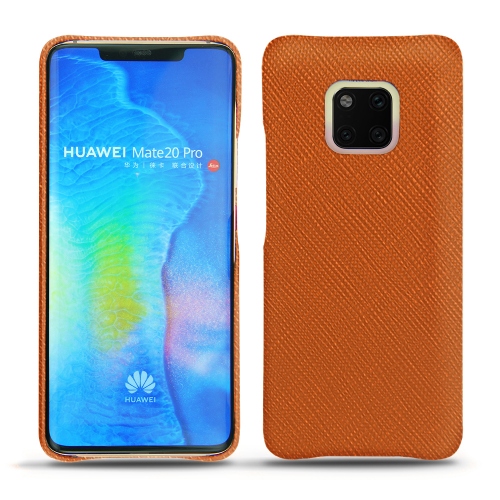 Capa em pele Huawei Mate 20 ProOrange vibrant ( Pantone #e36b39 ) 