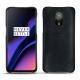 OnePlus 6T leather cover - Dark vintage ( Roughtcut - Black#5256 ) 
