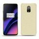 Coque cuir OnePlus 6T - Ivoire ( Sleek P C12 - White ) 