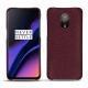 Coque cuir OnePlus 6T - Lie de vin ( Pantone 5115C ) 