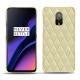 Custodia in pelle OnePlus 6T - Beige - Couture ( Nappa - Pantone 7502C ) 