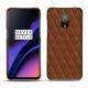 Custodia in pelle OnePlus 6T - Marron - Couture ( Nappa - Pantone 1615C ) 