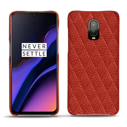 Custodia in pelle OnePlus 6TPapaye - Couture ( Pantone #b54317 ) 