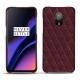 Funda de piel OnePlus 6T - Lie de vin - Couture ( Pantone 5115C ) 