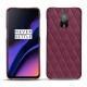 Coque cuir OnePlus 6T - Prune vintage - Couture