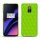 Funda de piel OnePlus 6T - Vert fluo - Couture