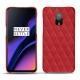 OnePlus 6T leather cover - Rouge troupelenc - Couture