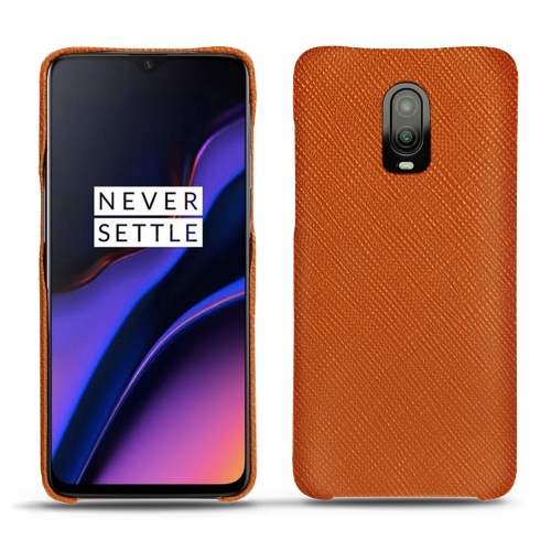 Funda de piel OnePlus 6TOrange vibrant ( Pantone #e36b39 ) 