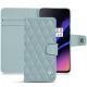 Capa em pele OnePlus 6T - Bleu ciel - Couture ( Nappa - Pantone 277C ) 