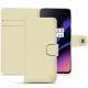 Housse cuir OnePlus 6T - Ivoire ( Sleek P C12 - White ) 