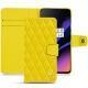 Custodia in pelle OnePlus 6T - Jaune fluo - Couture