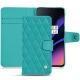 Capa em pele OnePlus 6T - Bleu fluo - Couture
