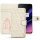 硬质真皮保护套 OnePlus 6T - Blanc escumo - Couture