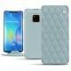 Housse cuir Huawei Mate 20 Pro - Bleu ciel - Couture ( Nappa - Pantone 277C ) 