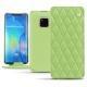レザーケース Huawei Mate 20 Pro - Vert olive - Couture ( Nappa - Pantone 578U ) 