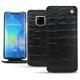 Housse cuir Huawei Mate 20 Pro - Crocodile nero