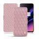 Housse cuir OnePlus 6T - Rose - Couture ( Nappa - Pantone 2365C ) 