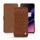 Funda de piel OnePlus 6T - Marron - Couture ( Nappa - Pantone 1615C ) 