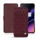Funda de piel OnePlus 6T - Lie de vin - Couture ( Pantone 5115C ) 