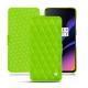 Funda de piel OnePlus 6T - Vert fluo - Couture