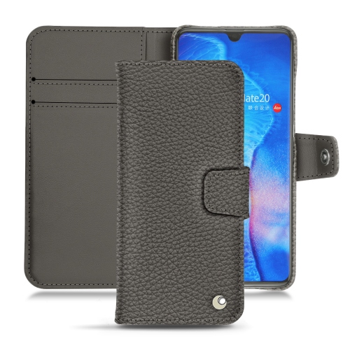 Housses, étuis et coques prestige en cuir pour Huawei Mate 20 par NoreveAnthracite ( Pantone #41403c ) 