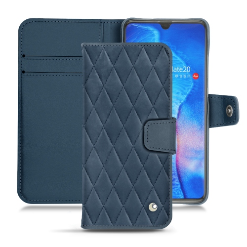 Custodia in pelle Huawei Mate 20Jean vintage - Couture ( Pantone #2f414f  ) 
