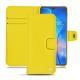 Huawei Mate 20 leather case - Jaune fluo