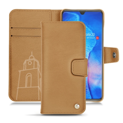 Funda de piel Huawei Mate 20Castan esparciate ( Pantone #824F2A )