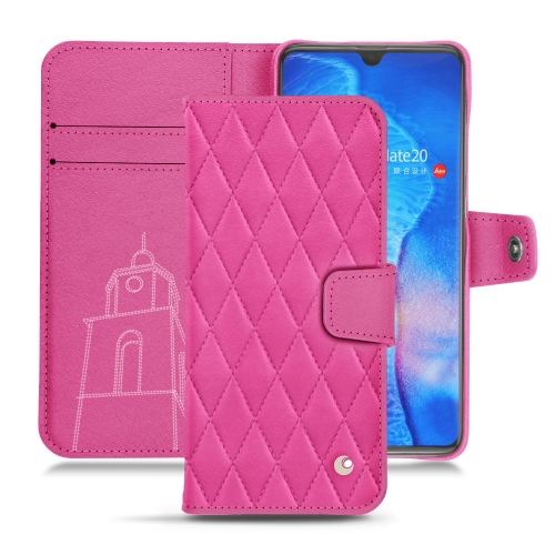 硬质真皮保护套 Huawei Mate 20Rose BB - Couture ( Pantone #DB599F )