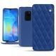 Funda de piel Huawei Mate 20 - Bleu océan - Couture ( Nappa - Pantone 293C ) 